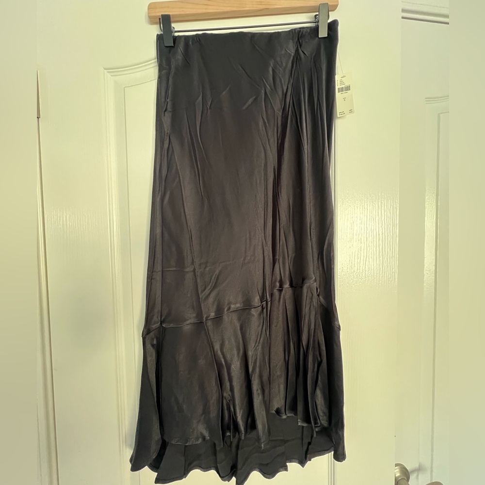 Anthropologie black slip skirt size S